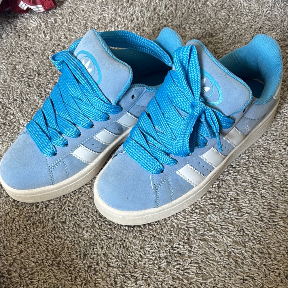 Adidas Light Blue Sneakers with White Accents